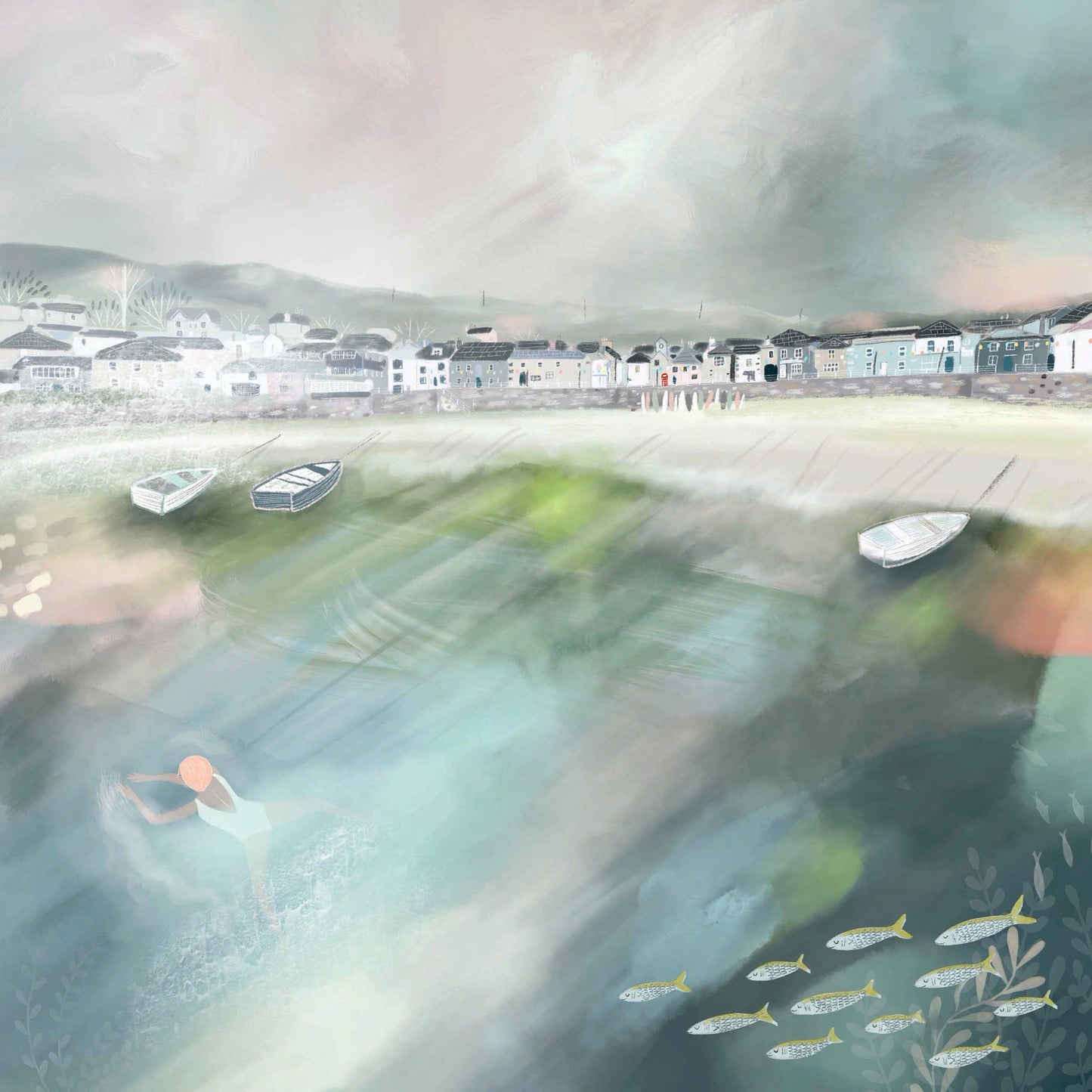 Misty Morning Swim